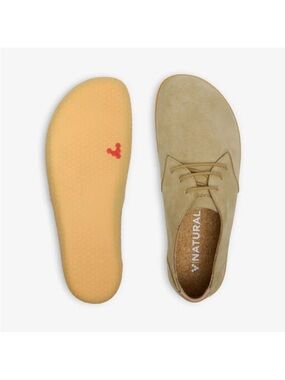 Vivobarefoot Beige Suede Lace-Up Oxford barefoot min shoes Ra iii